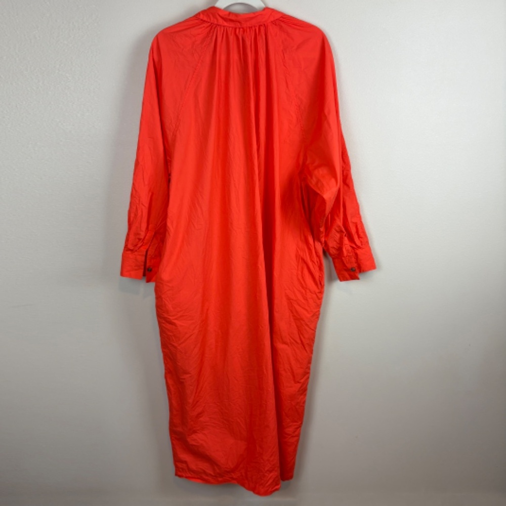 Mara Hoffman Cleo Organic Cotton Midi Shirt Dress in Poppy - Size Large - Picture 6 of 6
